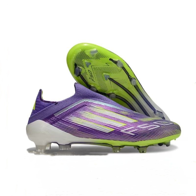 Zapatos de Fútbol F50 Transfronterizos 2025, Zapatos Deportivos con Tacos Largos Pro Pad FG, Zapatos de Entrenamiento Profesional para Estudiantes Messi, Ligeros y sin Cordones
