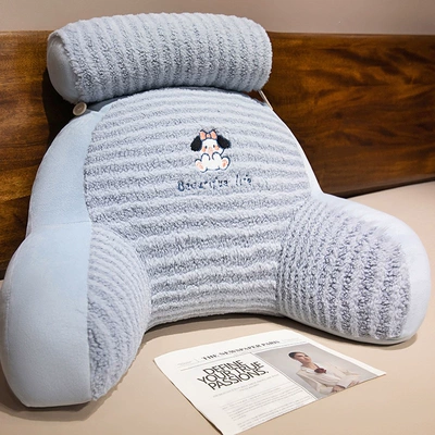 cushions, soft cushions, sofa lumbar – Multi-function pad - medium-size-6545cm-recommended-for-office-lumbar-support-moon-velvet-blue-dog-model-with-removable-and-washable-inner-lining