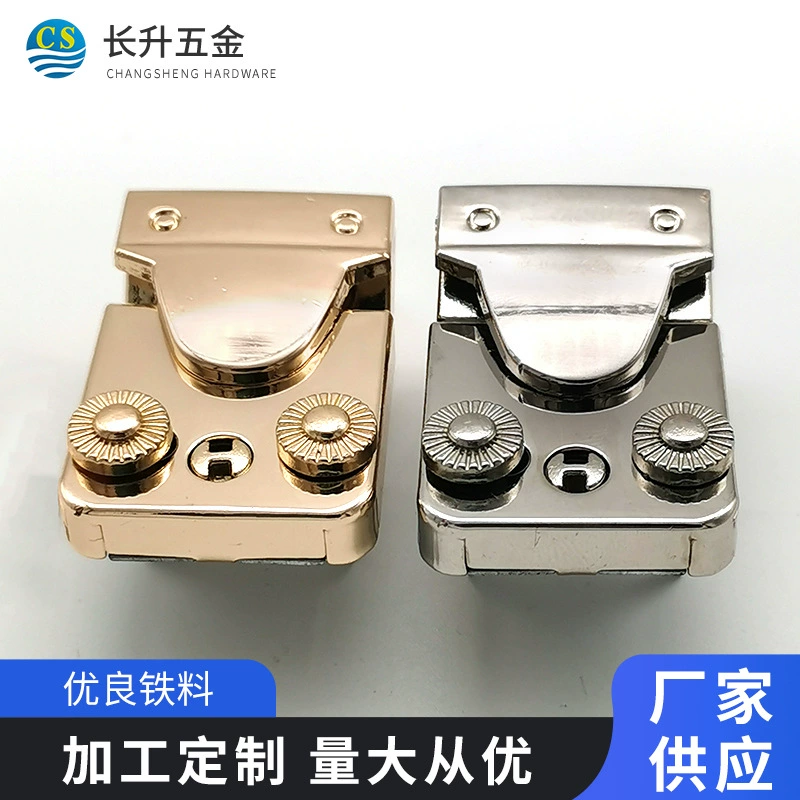 Кожаные изделия ручной работы из нержавеющей стали замок кнопка ножки замок многофункциональная женская сумка аксессуар переключатель замок маленький квадратный замок