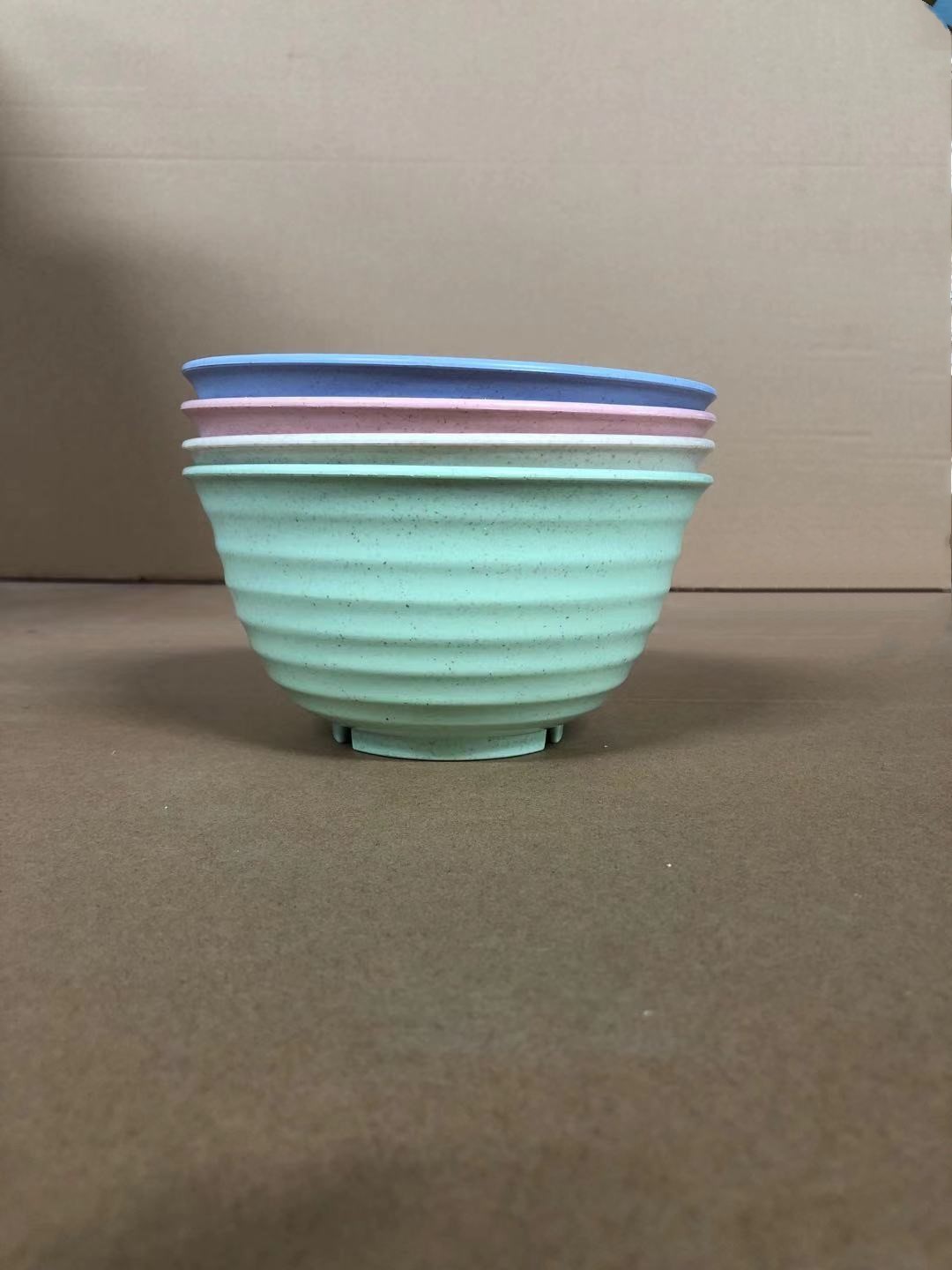 Tazón de sopa grande de paja de trigo Tazón de fideos instantáneos de estilo chino Tazón de plástico Comedor en casa Fabricante de vajilla resistente a la caída