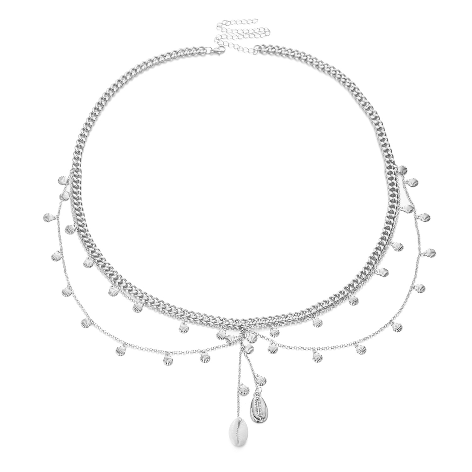 37g Weight Waist Chain Classification 1 Piece Quantity Holiday, Street Occasion Metal Material Starfish, Shell Pattern All Seasons Season Women's Gender Plating Design Simple Style, Classic Style Style Wholesale Jewelry Simple Style Classic Style Starfish Shell Metal Plating Waist Chain 18