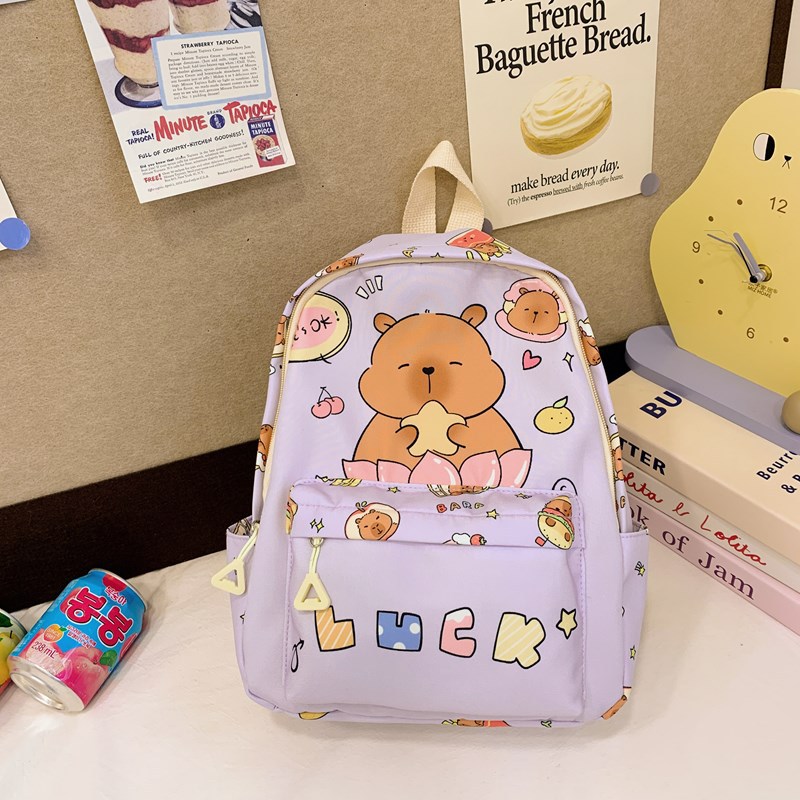 Mochila infantil para bebés lindas mochilas capibara para niños y niñas 2025 nueva mochila infantil de gran capacidad
