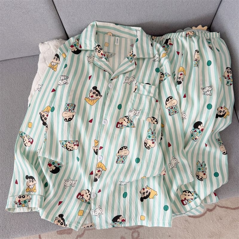 Spring and Autumn Best-Selling Men's Cloud Cotton Pajamas, Thin Simple Embroidered Cardigan, Long-Sleeve Long-Pants Homewear Two-Piece Set Spring and Autumn Best-Selling Men's Cloud Cotton Pajamas, Thin Simple Embroidered Cardigan, Long-Sleeve Long-Pants Homewear Two-Piece Set