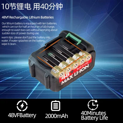 High-Pressure Water Gun for Home and – High pressure car wash water gun - high-power-car-wash-gun-battery