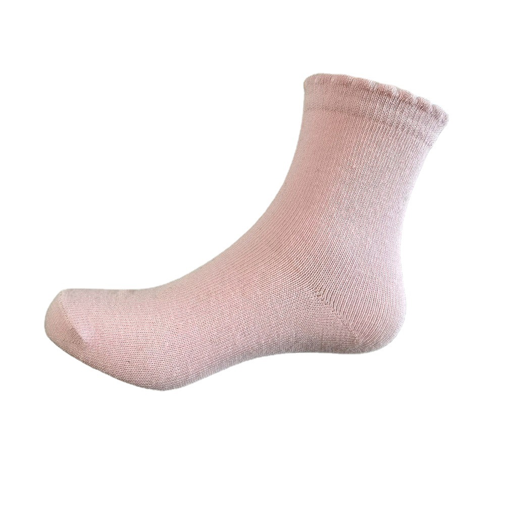 Fuchsia children's solid color socks for students, suitable for spring and autumn, combed cotton, for teenagers, mid-length 4
