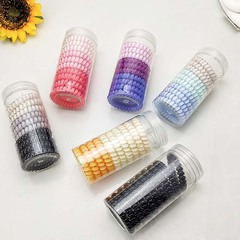 跨境漸變皮筋電話線發圈發繩馬卡龍色頭繩扎頭髮馬尾髮飾實體批發