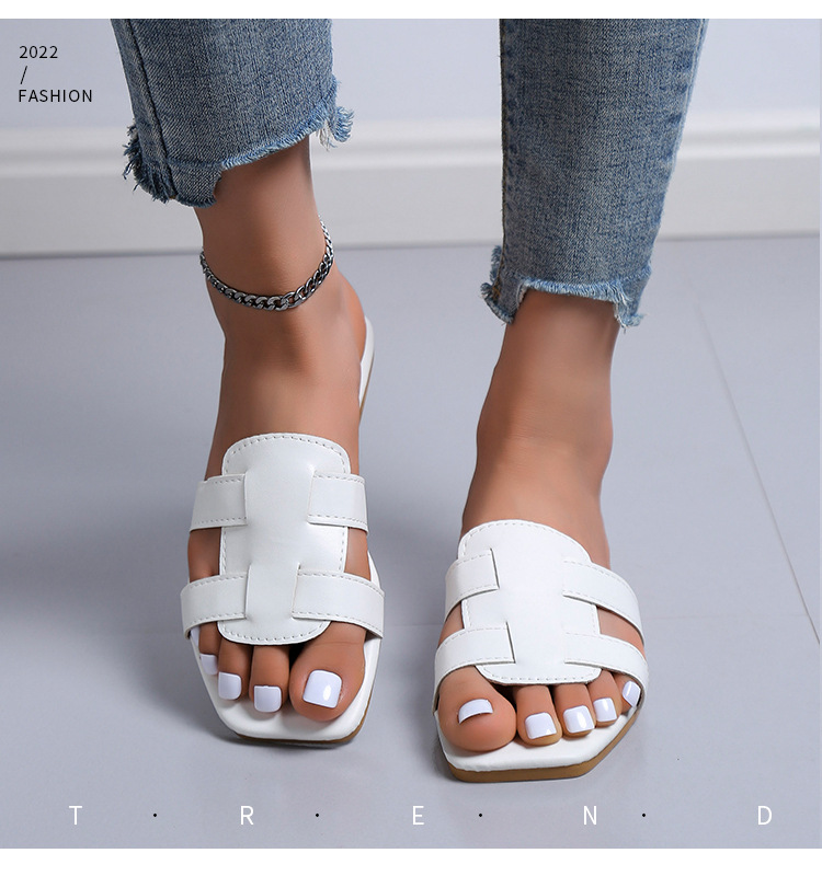 Verão novos chinelos femininos outerwear elegante plana férias sapatos de praia uma linha sandálias comércio exterior tamanho grande_voghion.com