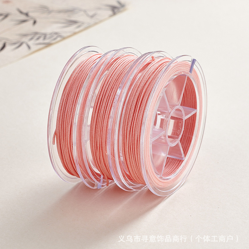 No.72 翡翠糸 カラーロープ 編みロープ ジュエリー ビーズ糸 手作り diy ブレスレット 文具糸 赤いロープ 手編み素材|undefined