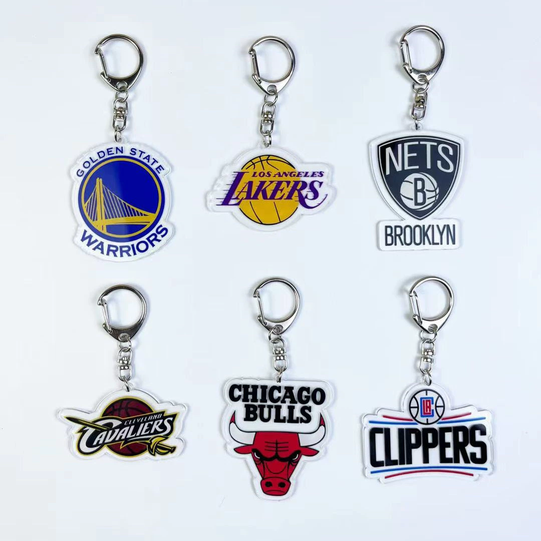 Поколение Lakers Warriors Net Clippers Кавалеры баскетбольный брелок задняя Сумка Автомобильная акриловая подвеска