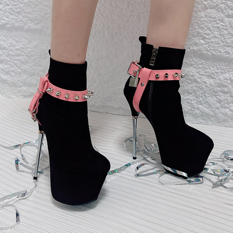 European and American Sexy Fashion Anklets, High Heels, Straps, Punk Casual Couple Leg Rings, Trendy Anklets, Jewelry with Locks