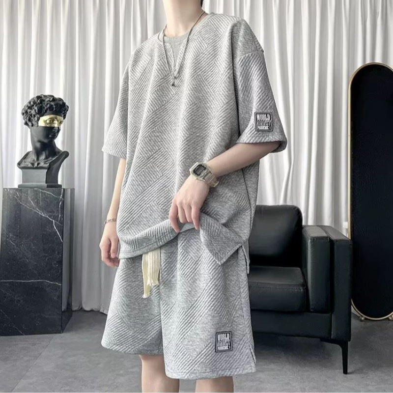 Р sleeves, спортивный набор для отдыха, костюм, брюки, футболка, шорты, 2023, с коротким рукавом