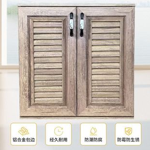 All-Aluminum Alloy Cabinet Door Outdoor Wash Basin Breathable Grille Louver Door Framed Kitchen Cabinet Waterproof Door Panel
