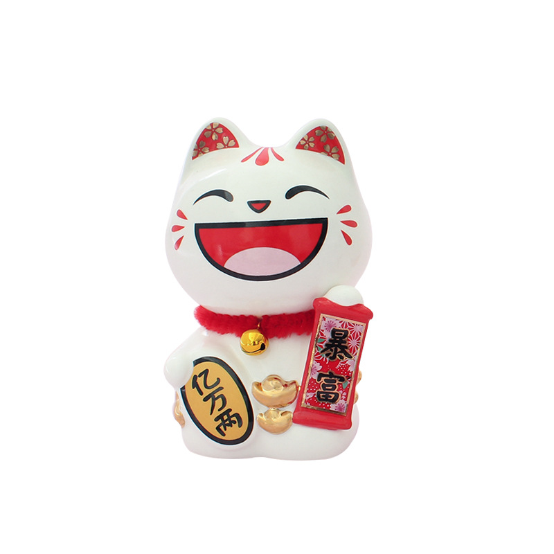 De estilo japonés Lucky Cat decoración de cerámica regalo de apertura cajero casa entrada sala de estar decoración de escritorio