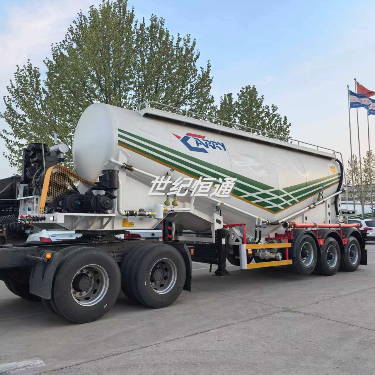 Грузовик для перевозки сыпучих материалов для внешнего цистерны для порошка, грузовик для перевозки химического порошка, полуприцеп для цистерны для порошка, интеллектуальный разгрузочный цистерна для порошка