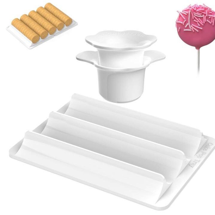 亚马逊新品 Circle Cake Pop Mold Set 圆形饼干模具套装带托盘|undefined