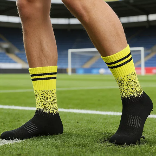 Professional Football Socks, Outdoor Sports Socks, Men's and Women's Mid-Calf Socks, Non-Slip Rubberized Thickened Towel Bottom Hiking Socks, Cycling Socks