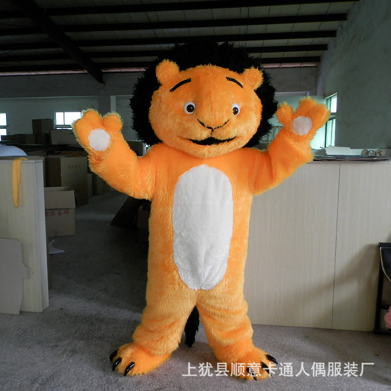 狮子卡通人偶服装头套公仔玩偶行走人扮动物造型新款活动表演服装