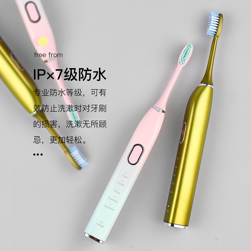 IPX7 suspensión magnética impermeable cepillo de dientes eléctrico recargable al por mayor adulto Sonic cepillo de dientes eléctrico traje limpiador de dientes image 6