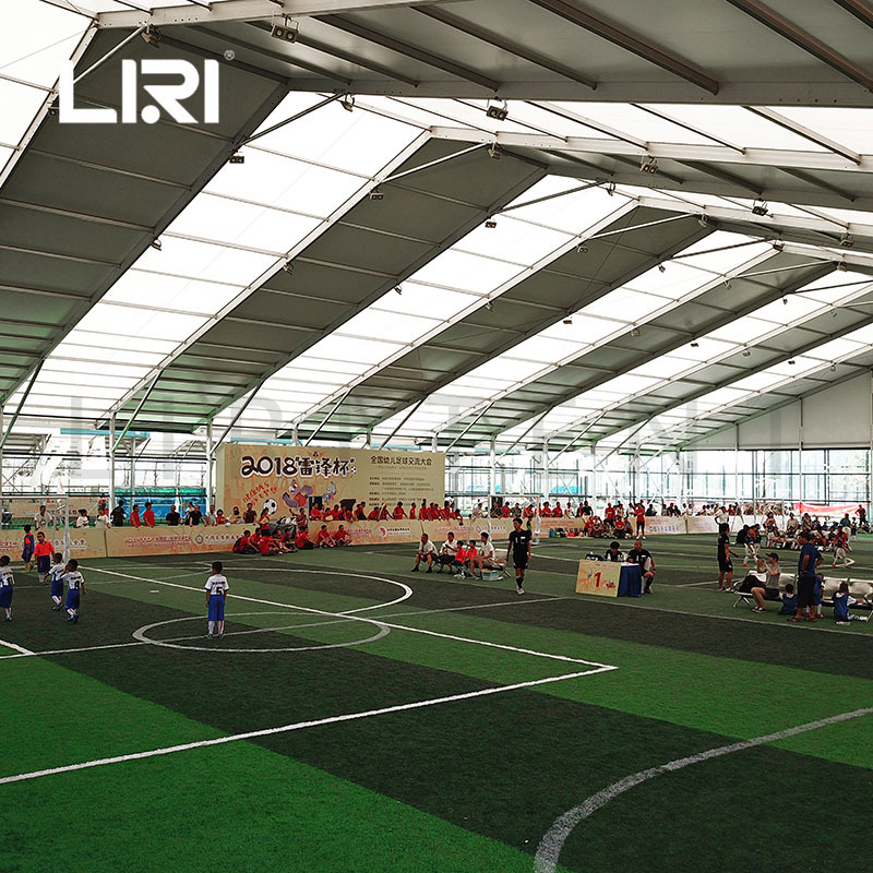 足球篮球羽毛球网球馆体育篷房销售  装配式铝合金建筑 丽日生产