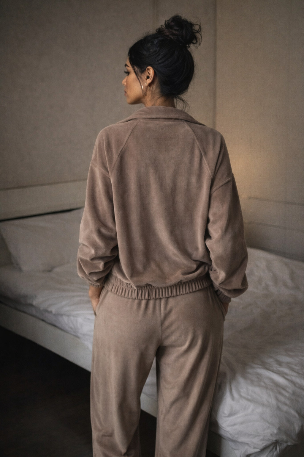 Women's Clothing Women's Casual Suit Set Style Solid Color Long Sleeved Zip Up Cardigan Jacket Sweatpants Two Piece_ecoleips.com
