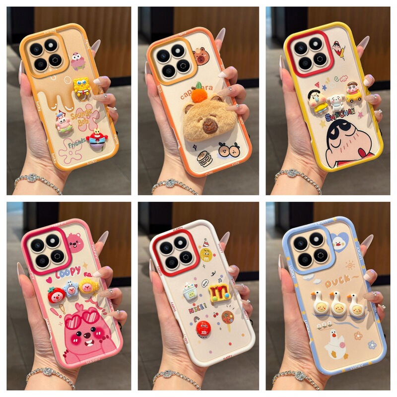 Suitable for Honor X9B Phone Case X6 Cartoon X8B Soft Case Play 60Plus Stereo Y7A Anti-Drop Protective Case X7D