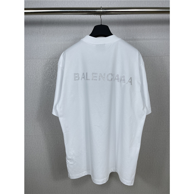 クロスボーダー ハイバージョン B Home 25SS 夏 バック クラシック ロゴ ホット ダイヤモンド ウォッシュド 半袖 Tシャツ ゆったり 男女兼用|undefined