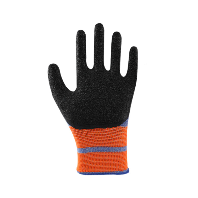 Guantes de protección laboral de látex antideslizante, resistente al desgaste y resistente a la suciedad, guantes de protección laboral de arrugas elásticas necesarios para el manejo de carpintería en el sitio de construcción