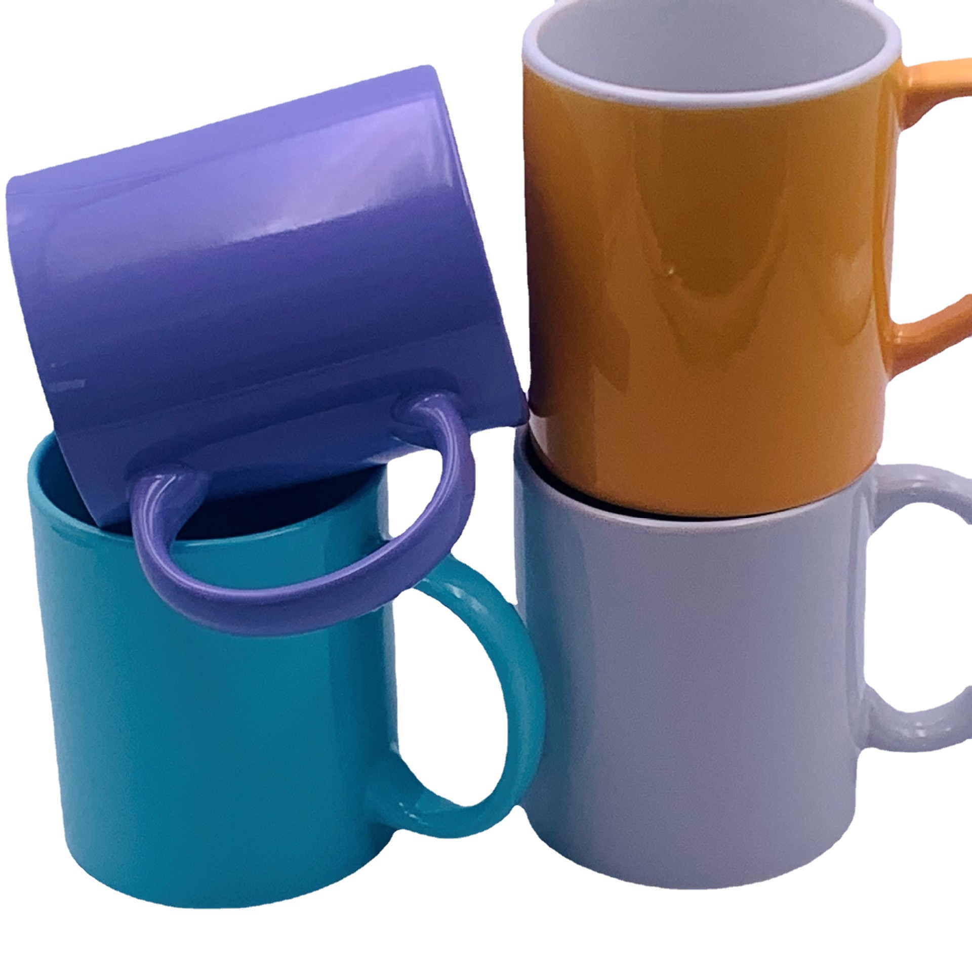 Tazas de cerámica creativas japonesas en el viento de Navidad parejas de oficina regalo taza de café de comercio exterior taza de esmalte de color