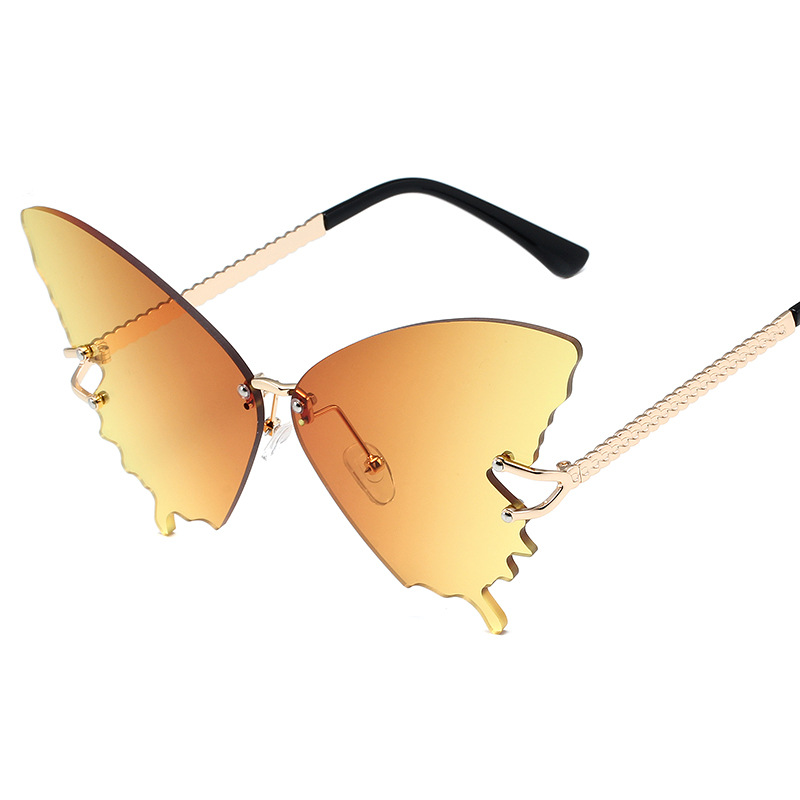 New Butterfly Sunglasses Women's Fashion Large Frame Gradient Sunglasses European and American Fashion Street Photograph Sunglasses s2033