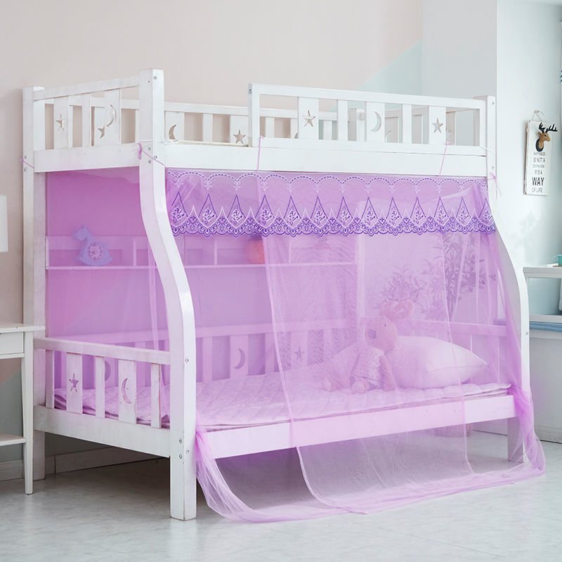 Bunk Bed Mosquito Net with Ladder for Children, High and Low Double-Layer Bed for Home Use, Extra Dense Straight Ladder Cabinet with Lower Bunk Mosquito Net