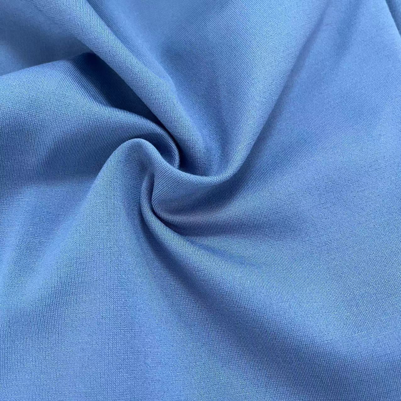 Keqiao fábrica en stock pelo recto 60 brocado algodón romano paño apretado spinning Siro moda traje falda pantalones material image 4