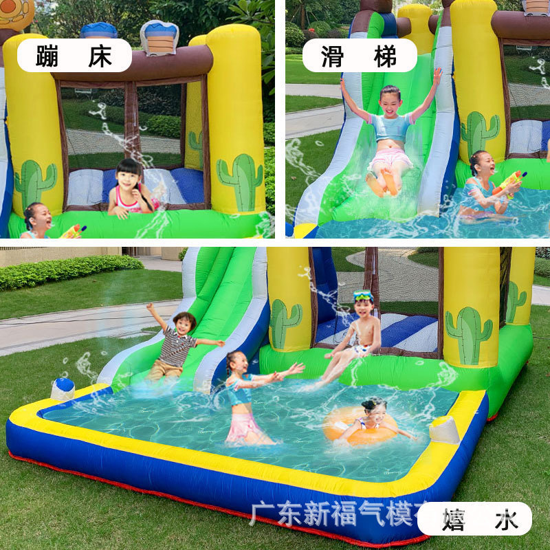 Tobogán de agua inflable para niños castillo inflable al aire libre pequeño hogar trampolín inflable parque de atracciones de agua