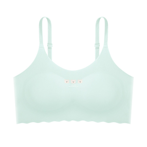 Adolescent girl's small vest bra, developmental period girls' underwear, junior high school student's ice silk sling, wraps breasts and beautiful back