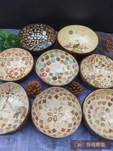 ✅444Z批发多款彩色椰子贝壳碗花碗居家装饰品首饰水晶收纳碗手工