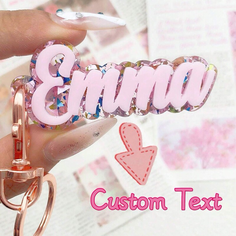 Cross-border explosions 1 custom fashion Europe and the United States new best selling fashion acrylic material letter key chain Cross-border explosions 1 custom fashion Europe and the United States new best selling fashion acrylic material letter key chain