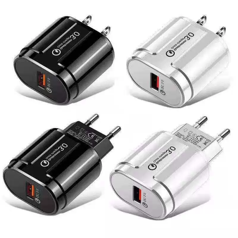 QC3.0 однопортовый и двухпортовый USB быстрой зарядки адаптер для мобильного телефона 3A Быстрая зарядка USB дорожный адаптер оптом