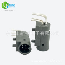 厂家直供车载4P公90度圆形插板连接器/4芯电源连接器