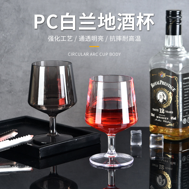Vaso de vino europeo creativo de plástico casero tazas de vino de brandy tazas de whisky bar tazas de vino