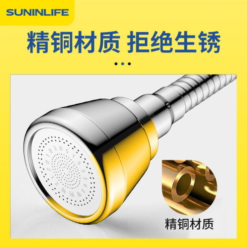 Starting point is Ruri faucet anti-splash head extension water saver universal rotating bubbler filter net booster nozzle