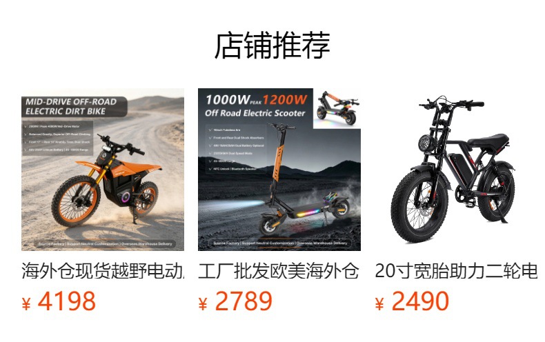 European and American Overseas Warehouse Cross-Border 19-Inch Off-Road Electric Motorcycle for Adults, 3000W Lithium Battery Mountain Bike, 60V 35Ah Electric Vehicle