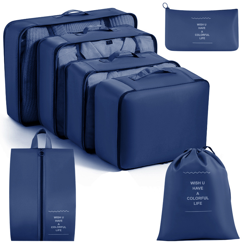 Bolsa de almacenamiento de viaje transfronterizo de ocho piezas Bolsa de almacenamiento de viaje de negocios Bolsa de almacenamiento de gran capacidad Bolsa de almacenamiento de viaje impermeable