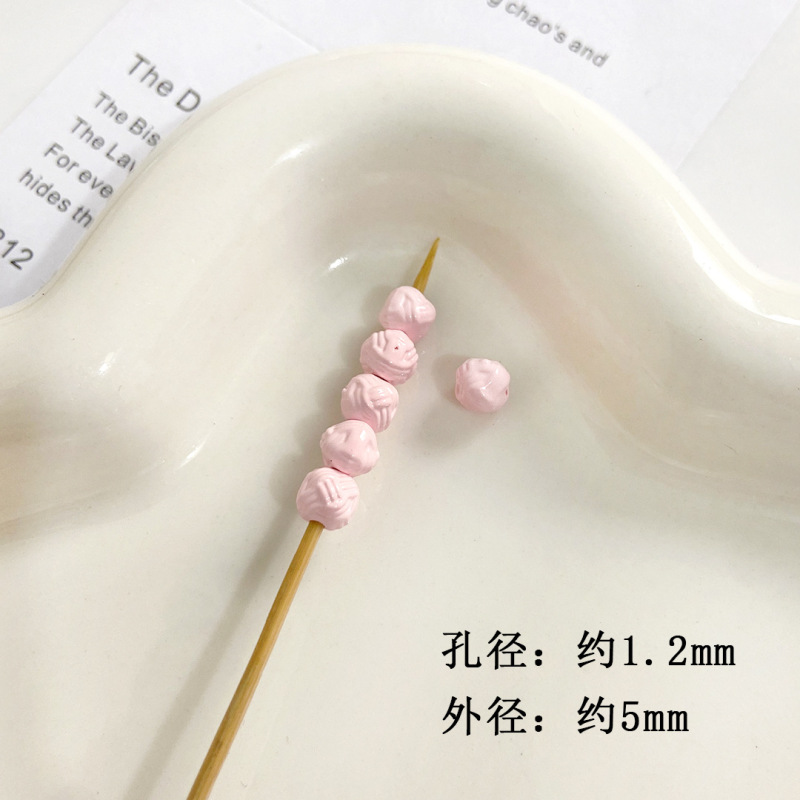 烤漆螺纹毛线珠彩色条纹diy散珠串珠手机链条包挂件饰品配件材料|undefined