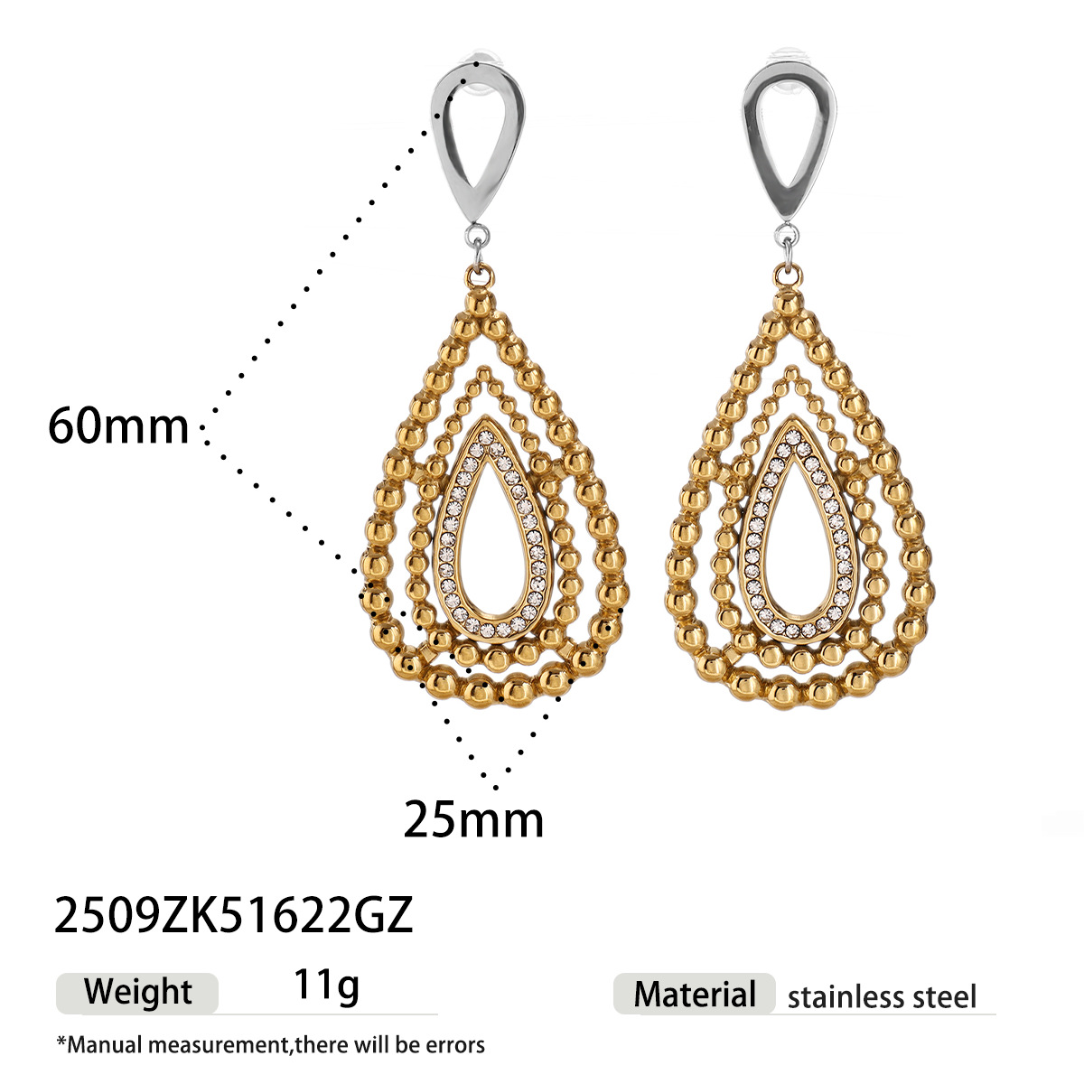 Tina Europa y los Estados Unidos acero inoxidable transfronterizo chapado en oro 18k moda inswind personalidad pendientes temperamento joyas al por mayor mujeres