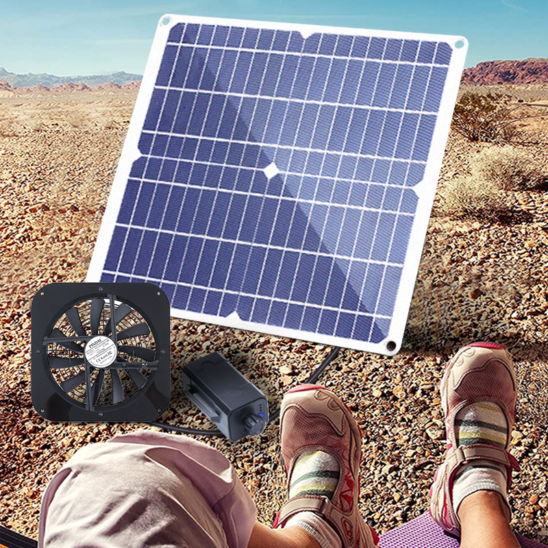 太阳能排气扇直流12V4寸6寸抽风循环排气户外帐篷换气通风扇 推荐