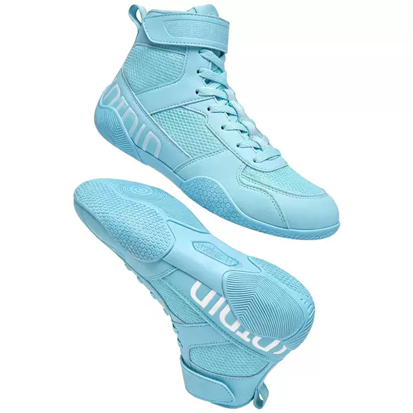 Teenage boxing shoes, high-top combat and sparring training shoes, breathable and non-slip professional competition shoes for men and women
