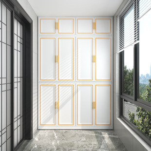 [Customized] Balcony Storage Cabinet, Sun Protection Household High Cabinet, Top-To-Top Bay Window, Sundries Cabinet, Waterproof Laundry Cabinet