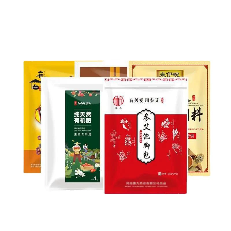 Индивидуальные ветеринарные удобрения, пестициды, пищевые семена, алюминиевые пакеты, безпечатные пакеты, партия цветных алюминизированных пакетов.