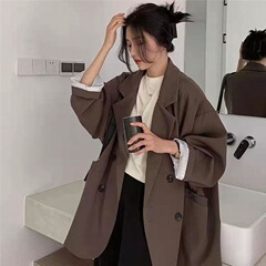 小西装外套秋季新款时尚韩版chic气质宽松学院风西服女士上衣潮