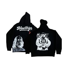 Z 95886 SDL Letter Rhinestone Hoodie ��ĸ�C��l��