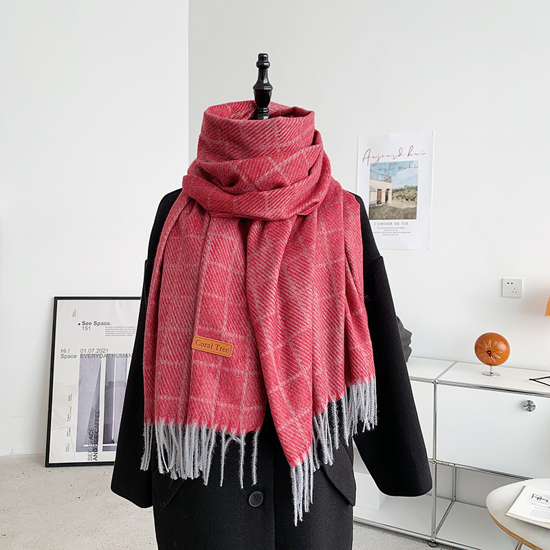 cashmere plaid scarf nihaostyles clothing wholesale NSCM85297